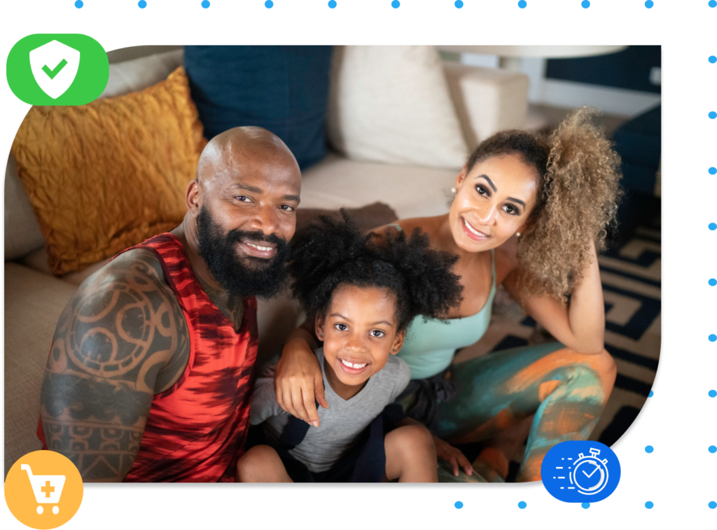 African American family smiling and sitting in the living room of their home 20 essential laundry tips you didn't know you needed wash and fold laundry services